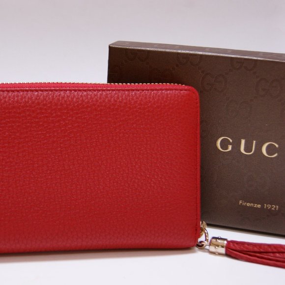 New Gucci Soho Red Leather Wallet - Picture 6 of 8